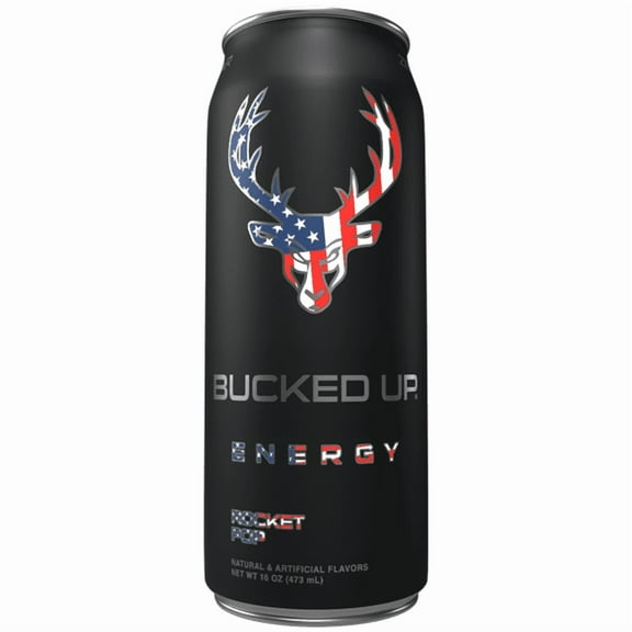 Bucked Up Energy Drink, Rocket Pop, 16 fl oz Cans, 12 Pack