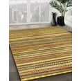 thumbnail image 3 of Ahgly Company Machine Washable Indoor Square Abstract Bee Yellow Area Rugs, 5' Square, 3 of 7
