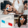 thumbnail image 3 of BRIGHTFUFU 30 gafas de cartón 3D universales con anaglifo para películas y vídeos, 3 of 7