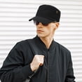 thumbnail image 4 of Vintage Army Baseball Cap Cotton Cadet Hat Breathable Flat Cap Spring Autumn Sun Cap, 4 of 6