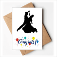 thumbnail image 1 of Dancer Sports Performance Duet Dance Wedding Cards Congratulations Greeting Envelopes, 1 of 3