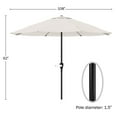 thumbnail image 2 of Pure Garden 9FT Outdoor Vented Patio Umbrella with Easy Crank (Tan), 2 of 6