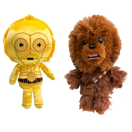 Star Wars Funko (Set of 2) Disney Galactic Plushies Cute Stuffed Animals Star Wars Plush Toys For Kids and Adults Chewbacca C3PO Star Wars Toys Set