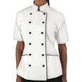 thumbnail image 4 of Women's Chef Coat with Piping (White/Black, L), 4 of 7