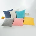thumbnail image 3 of Decodeary Solid Colour Corduroy Square Cushion Cover Home Decor Throw Pillow Case Lounge pink, 3 of 6