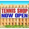 thumbnail image 1 of Tennis Shop Now Open 13 oz Vinyl Banner With Metal Grommets, 1 of 4