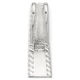 thumbnail image 4 of Auriga Fine Jewelry 925 Sterling Silver E-coated Textured Edge Chain Slide Pendant for Women, 4 of 6