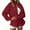 Wine, variant on Cmfcve Women's Sweatshirt Jacket Stand Collar Drawstring Hem Full Zip Sportswear Long Sleeve Casual Loose Athletic Outerwear with Pockets