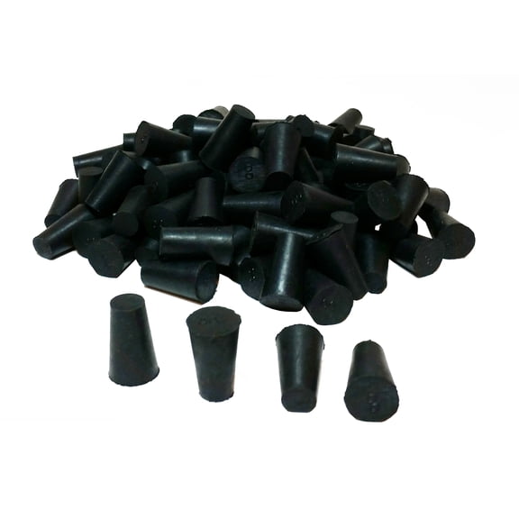 Rubber Stoppers, Size 00, Solid. Pack 1-Pound.