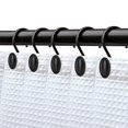 thumbnail image 7 of MKLZ Shower Curtain Hooks, Retro Metal Bathroom Rod Rings,12 Pack, Black, 7 of 7