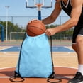 thumbnail image 4 of Amzcrzy Polyester Drawstring Bag Polyester Drawstring Backpack Ball Carry Bag Soccer Basketball Volleyball Sports Drawstring Bag Lightweight Durables Mesh Sports Ball Storage Bag, 4 of 6