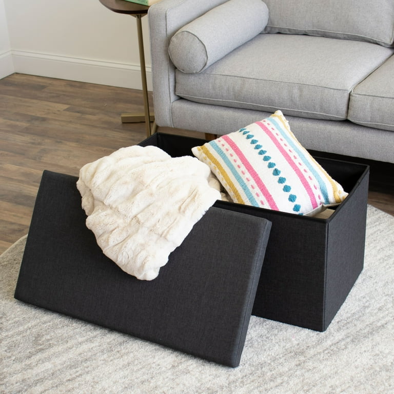 Humble Crew Maddox Tray Coffee Table Ottoman with Storage