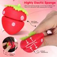 thumbnail image 3 of unbranded 18Pcs Heatless Curling Balls Red Sponge Hair Rollers Strawberry Shape for Overnight Hair Styling, 3 of 7