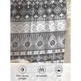 thumbnail image 6 of Sheer Curtains 63 Inch Length, Grey White Boho Semi Sheer Curtains Light Filtering Window Treatment, Vintage Ethnic Tribe Abstract Art Privacy Voile Drapes for Living Room Bedroom 52x63 Inch, 6 of 7