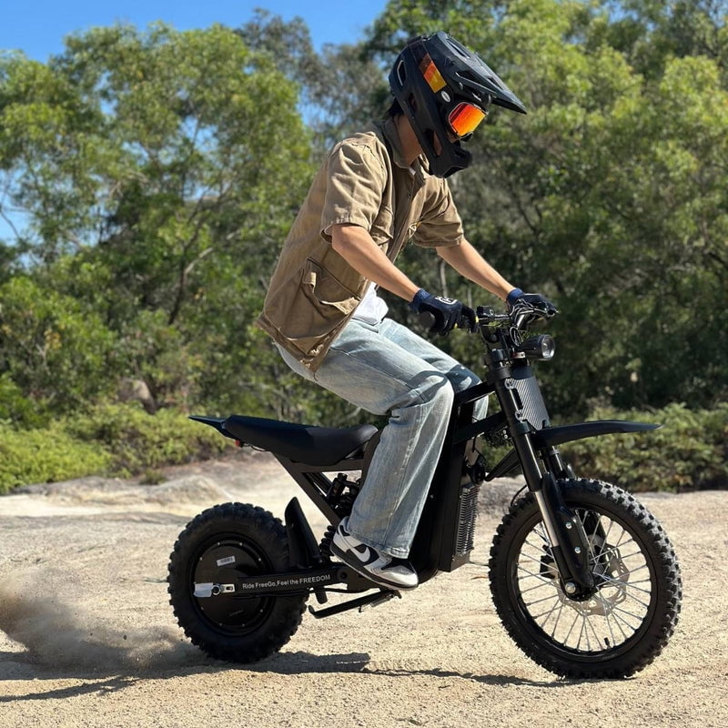 Freego X0 Electric Mini Bike for Teens and Adults, 3600W/60V 25Ah/40MPH,  265 lbs Max Load Lightweight Mountainbike, 5’1”–5’9” Rider