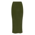 thumbnail image 2 of Franhais Women Bandeau Off-shoulder Tops Contrast Color Sleeveless Tops/ High Waist Long Skirt, 2 of 8