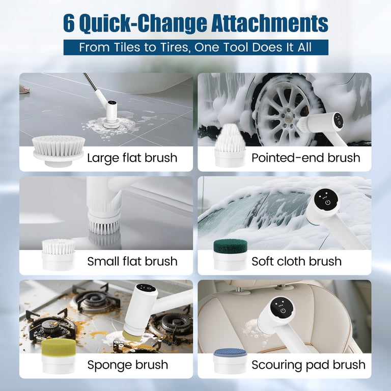 Airrobo BC200 Cordless Electric Spin Scrubber with Extension Handle photo 7