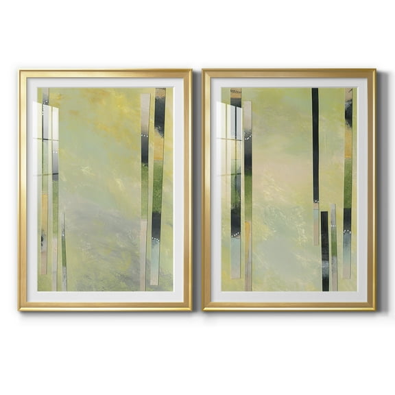 Wexford Home Neutral Assemblage III Premium Framed Print, 30.5" x 42.5" - Ready to Hang, Gold (Set of 2)