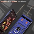 thumbnail image 4 of for Google Pixel 6 Case with HD Screen Protector, Build in 360° Rotating Ring Kickstand [Military Grade] Protective Case for Pixel 6, Blue, 4 of 13