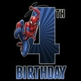 thumbnail image 2 of Boy's Marvel Spider-Man Swinging 4th Birthday Pull Over Hoodie, 2 of 4