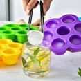 thumbnail image 6 of 7 Holes Silicone-made Ice Cream Mould DIY Pudding Tray Holder Reusable Ice Pop Maker Purple, 6 of 10