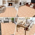 thumbnail image 5 of Abstract Bohemia Area Rugs 5'x8', Washable Small Throw Rugs for Classroom Bedroom, Modern Boho Floral Orange Indoor Outdoor Rug Non-Slip Low Pile Carpet Runner Reversible Floor Mats, 5 of 8