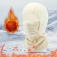 thumbnail image 2 of Bosanter Kids Winter Hats Balaclava Ski Mask Windproof Warm Adjustable with Fleece Lining Hat for Boys Girls 3-6 Years, White, 2 of 7