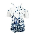 thumbnail image 5 of Aloohaidyvio Tops Clearance,Women Fashion Summer Printed Regular Starpless Mesh Short Sleeves V Neck Top, 5 of 5