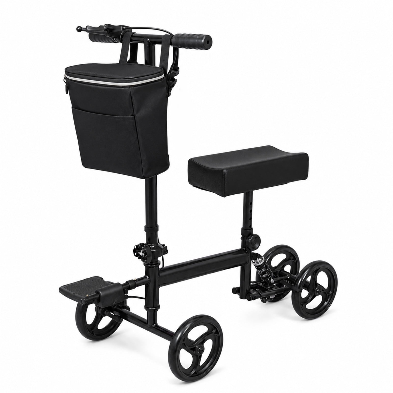 Aoemoe Foldable Knee Walker, 300 lbs Steerable Scooter for Foot & Ankle Recovery, Blue