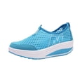 thumbnail image 3 of Domuza Womens Orthopedic Shoes Arch Support Non Slip Slip on Golf Shoes Breathable Knitted Mesh Stretch Business Casual Shoes Comfort 2026 Foam Shoes Sky Blue 10（EU-43）, 3 of 6