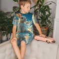 thumbnail image 4 of Balery Cute Angel Winged Rabbit Conjunto de Pijama Infantil de Manga Corta con Estampado – Ropa de Dormir de Algodón Suave-Small, 4 of 6