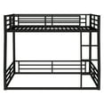 thumbnail image 5 of Metal Full XL over Queen Bunk Bed - Black, Space-Saving Design for Teens &amp; Adults. Durable Metal Frame, Noise-Reduced, No Box Spring Needed. Ideal for Bedroom/Dorm., 5 of 14