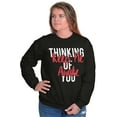 thumbnail image 4 of Thinking of You Keep Me Awake Romance Women Plus Size Crewneck Sweatshirt Brisco Brands 2X, 4 of 5