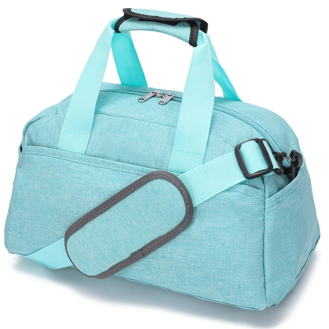 Bolsa de gimnasio Ineeatu pequeña de 14 pulgadas para mujeres y hombres, color verde claro