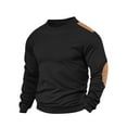 thumbnail image 3 of Colorblock Sweatshirts for Men Long Sleeve Round Neck Pullover Casual T-shirt Workwear Regular Fit Sweater Oversized Sweatshirts Soft Classic Tops Comfortable Loungewear, 3 of 7