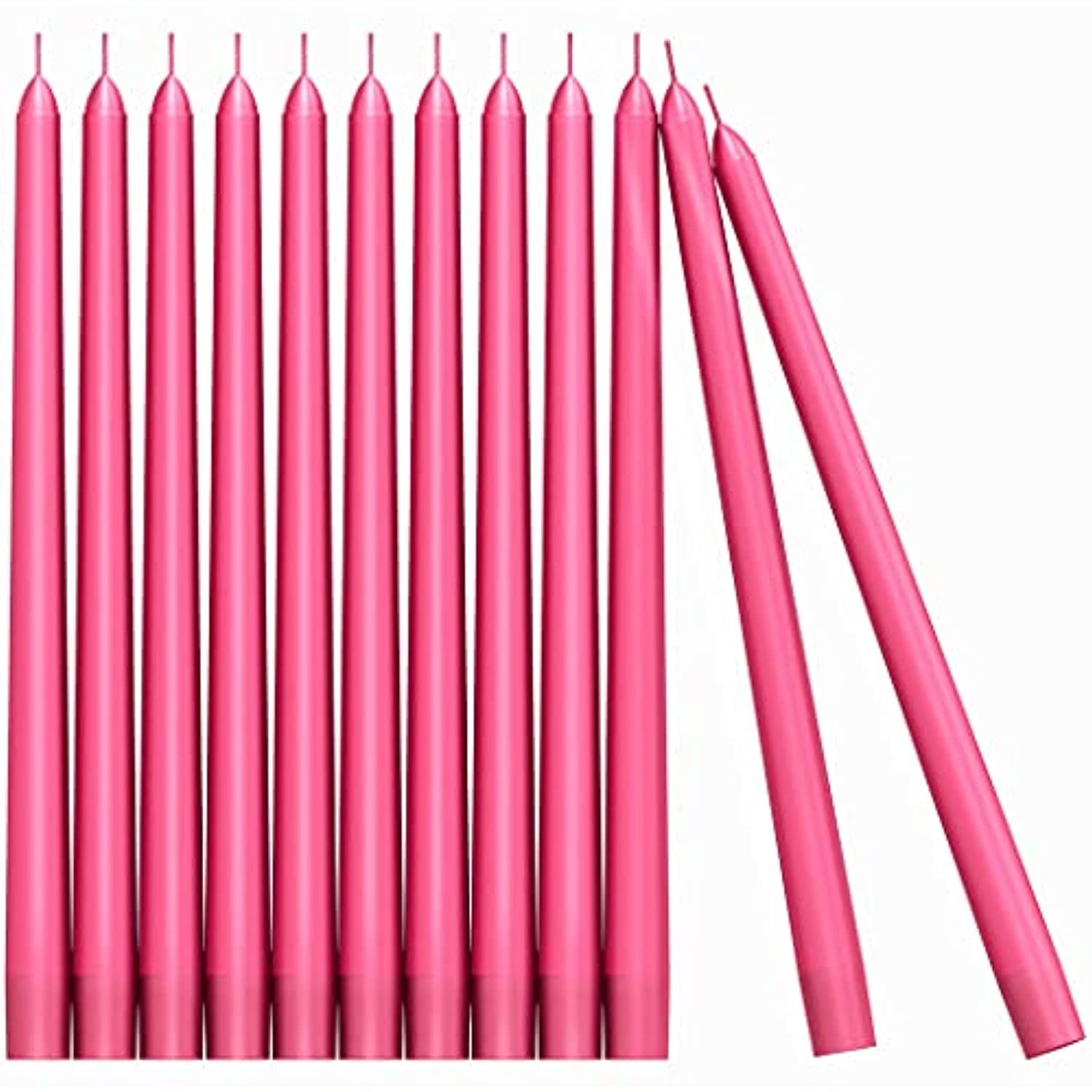 CANDWAX 10 inch Taper Candle Sticks Long Burning Set of 12 - Dripless  Dinner Candles for Table Look Like Matte Metallic Candles and are Ideal for  Any Occasion - Pink Glitter Taper Candles - Walmart.com