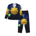 thumbnail image 1 of Disketp Solar System for Pajamas Set Long Sleeve Sleepwear Womens Button Down Nightwear Pj Sets-X-Large, 1 of 7