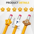 thumbnail image 3 of 7-12 Cute Colorful Digit Pencil Caps Portable Identifying Pencil Marker Features, 3 of 4