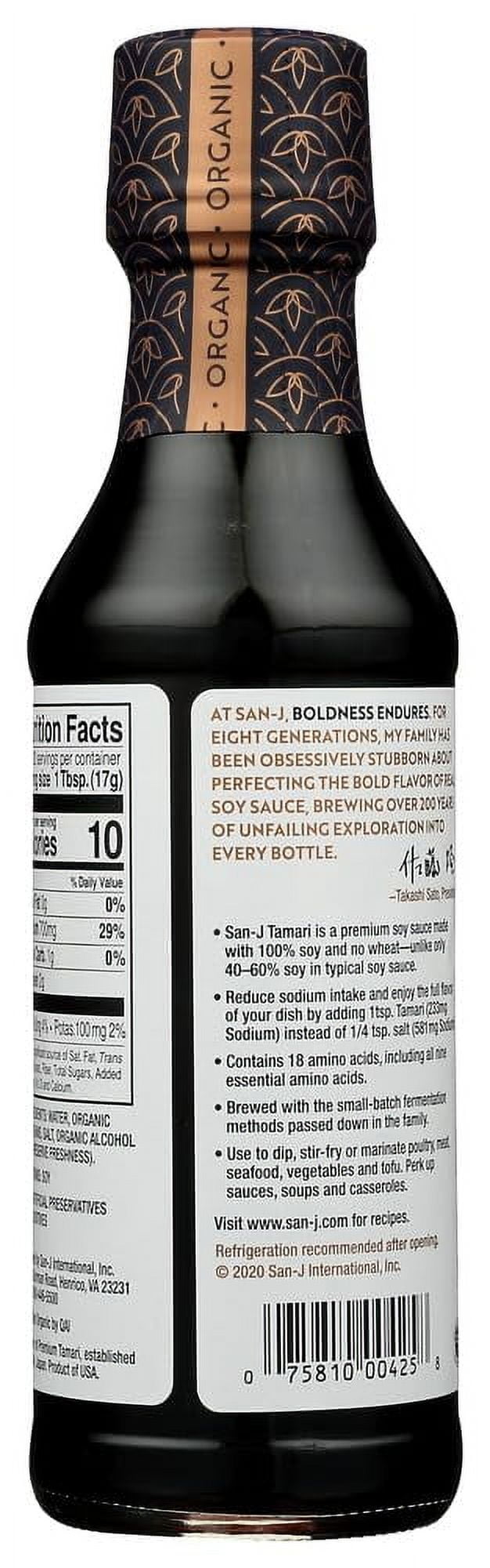 San J Tamari Soy Sauce Organic Reduced Sodium, Organic, 10 Floz (3 Pack)