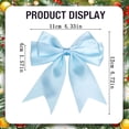 thumbnail image 2 of Christmas Satin Ribbon Bow, 4.3x4.7 Inch Large Pre-Tied Dovetail Bow for Xmas Tree Gift Wrapping Champagne Bottle Treat Bag DIY Craft Decor Wedding Bridal Shower Birthday Party 1Pc,Light Blue, 2 of 6