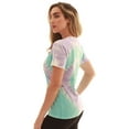 thumbnail image 2 of Just Love Loop Terry Tie Dye T-shirt for Women (Tie Dye Aqua Lilac White, Small), 2 of 3