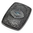 thumbnail image 3 of Hebilla de cinturón con diseño de borde de cuerda grabado Floral antiguo occidental, hebilla de cinturón de aleación estampada, hebilla de cinturón informal, 3 of 5