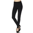 thumbnail image 2 of Buttery Smooth Basic Solid High Waisted Leggings - Plus Size - 5 Inch Waist - 1XL 2XL 3XL - New Mix Black One Size Plus, 2 of 2
