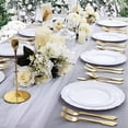 thumbnail image 2 of 60 platos de plástico blanco, platos desechables blancos de alta resistencia, platos de cena blancos de 10,25 pulgadas, platos de plástico duro desechables para fiestas, bodas, 2 of 5
