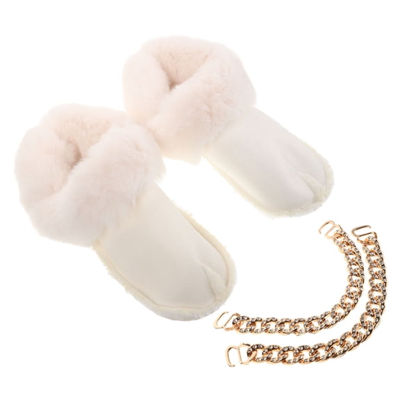 RENACLIPY 1 Pair Shoe Insert Slipper with Warm Plush Liner Insole Detachable Design for Comfort and Warmth