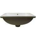 thumbnail image 5 of Novatto NP-U193906ORB Rectangular Undermount White Porcelain Sink Set w/ Overflow Drain Rubbed Bronze, 5 of 9