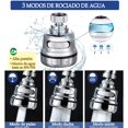 thumbnail image 2 of Aireador de fregadero, accesorio de rociador para grifo, 2 unidades de 3 modos ajustables, accesorio giratorio de 360°, para lavar platos, lavar verduras y frutas, 2 of 3