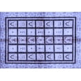 thumbnail image 1 of Ahgly Company Indoor Rectangle Abstract Blue Modern Area Rugs, 5' x 8', 1 of 4