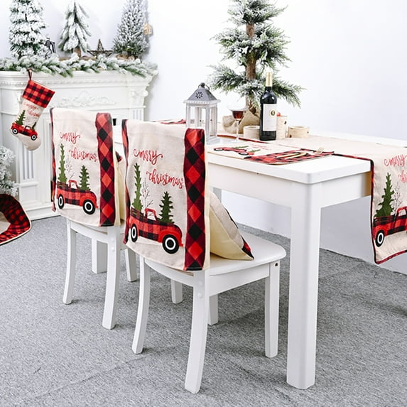 SPRING PARK Christmas Tree Skirt Chair Cover Stocking Tablemat Table Runner Xmas Decoration