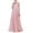 Pearl Pink, variant on Womens Elegant Floral Crochet Chiffon Wedding Bridesmaid Dress Long Maxi Dress Evening Prom Ball Gown Pearl Pink 10